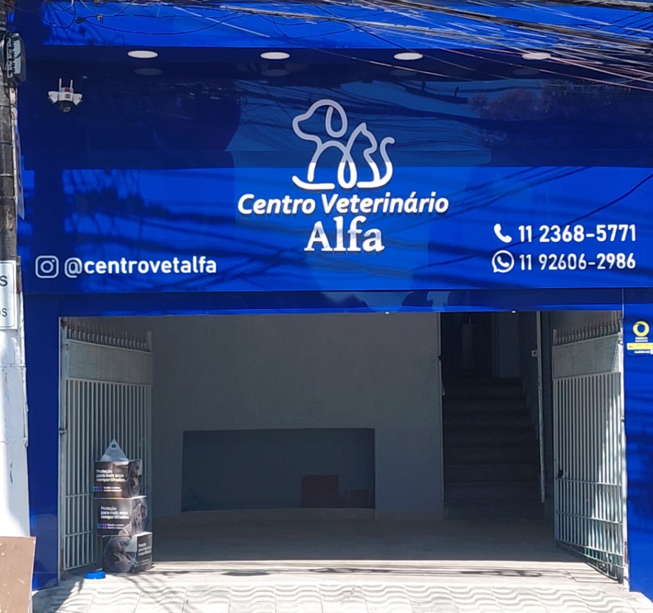 Fachada da Clínica Veterinária Alfa